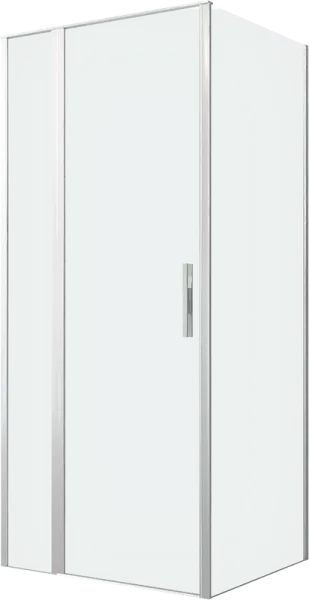 Душевой уголок Allen Brau Priority 90x80, профиль серебро браш, стекло прозрачное Sancos — Оригинал