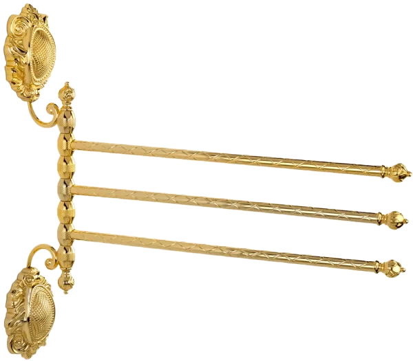 Полотенцедержатель Migliore Cleopatra 16700 тройной поворотный, золото Sancos — Оригинал