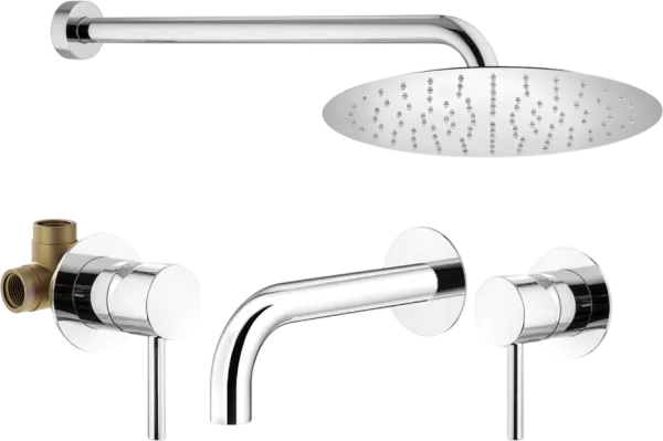 Комплект для ванной Plumberia Selection Ixo KITXO01CR210 С ВНУТРЕННЕЙ ЧАСТЬЮ, хром Sancos — Оригинал