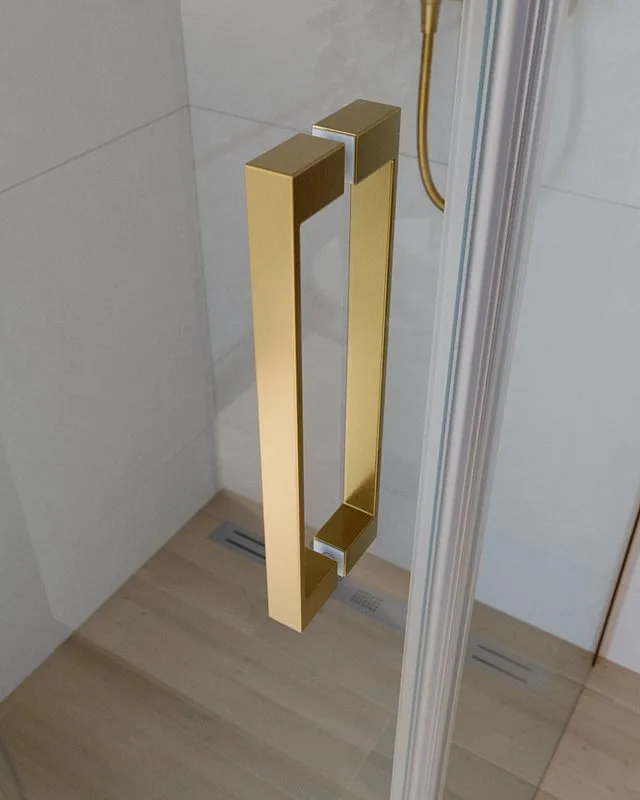 Душевой уголок Cezares Slider AH 1 100-90/100 C BORO профиль брашированное золото, стекло прозрачное Sancos — официальный сайт