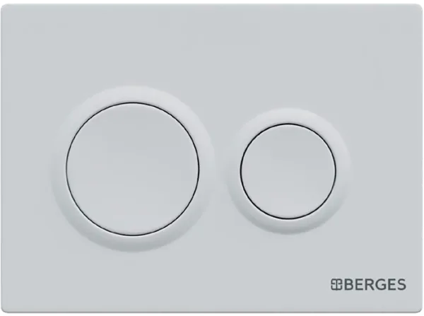 Кнопка смыва Berges Novum O4 soft touch белая Sancos — Оригинал