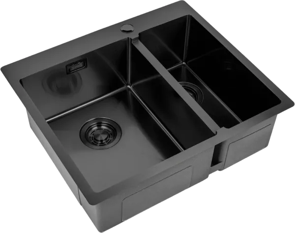 Мойка кухонная Zorg Light ZL R 590-2-510-L GRAFIT L, графит Sancos — Оригинал