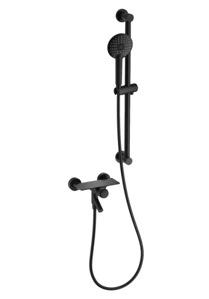 Смеситель для ванны с душем Wonzon & Woghand WW-FE05L222-MB, матовый черный Sancos — Оригинал