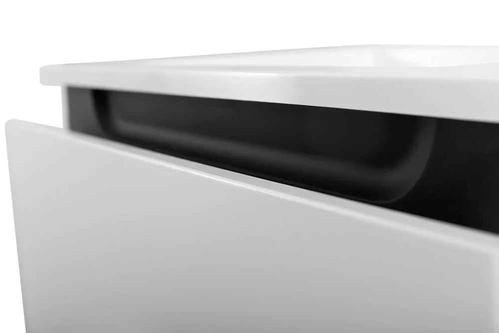 Тумба под раковину без столешницы Cezares Slider 80 подвесная, 1 ящик, белая Sancos — официальный сайт