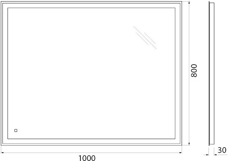 Зеркало BelBagno SPC-GRT-1000-800-LED-TCH Sancos — официальный сайт