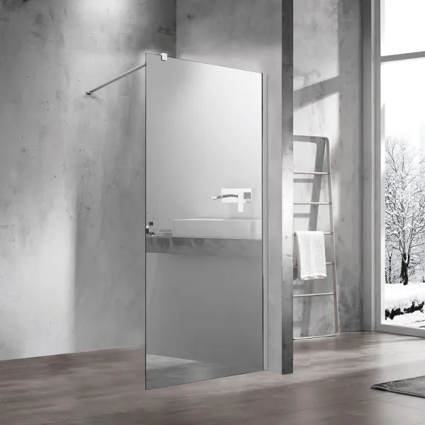 Душевая перегородка Vincea Walk-in VSW-1H900MR 90 см, профиль хром, стекло зеркальное Sancos — Оригинал