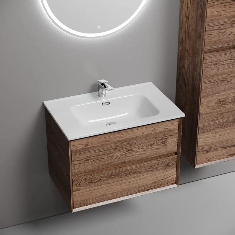 Тумба с раковиной Sancos Marmi 2.0 70 дуб чарльстон, раковина CN7007 Sancos — официальный сайт