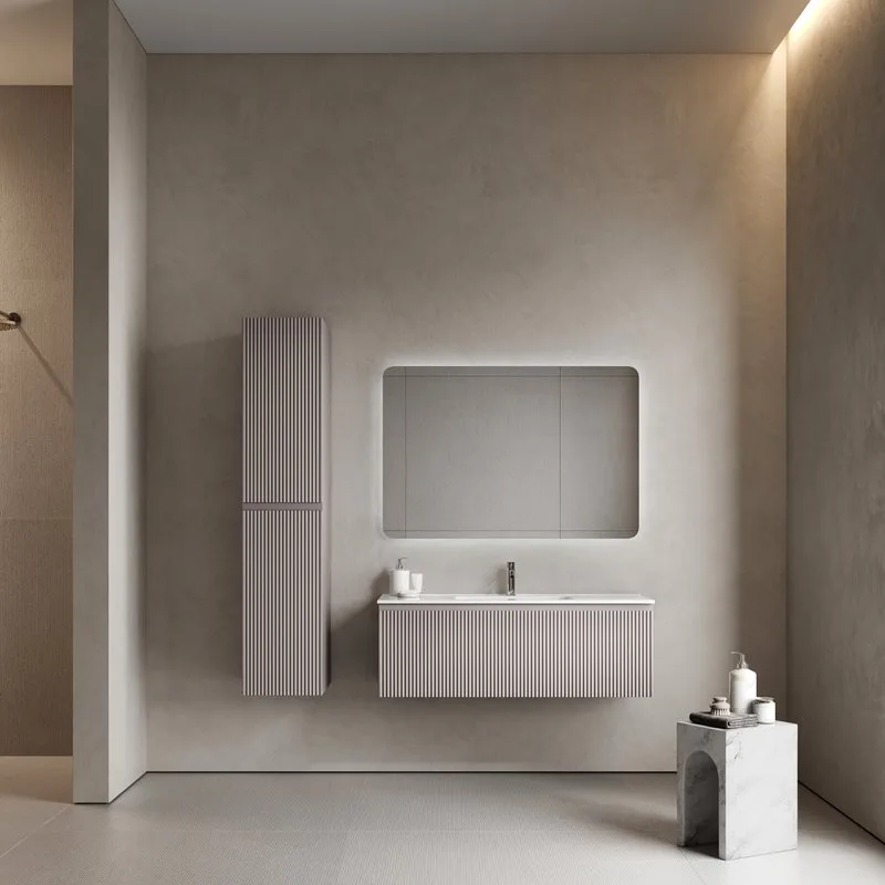 Тумба под раковину Sancos Snob R 1.0 120 подвесная Doha soft (пыльная роза), SNR1.0120SM Sancos — официальный сайт