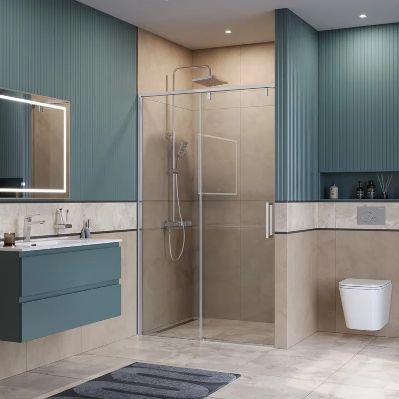 Душевая дверь в нишу BelBagno Soft Close-1 BF-1-120-C-Cr профиль хром Sancos — официальный сайт