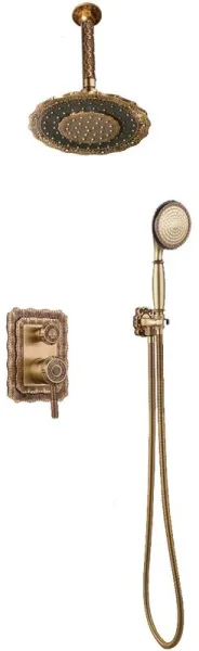 Душевой комплект Bronze de Luxe Windsor 10138/1DF, С ВНУТРЕННЕЙ ЧАСТЬЮ Sancos — Оригинал