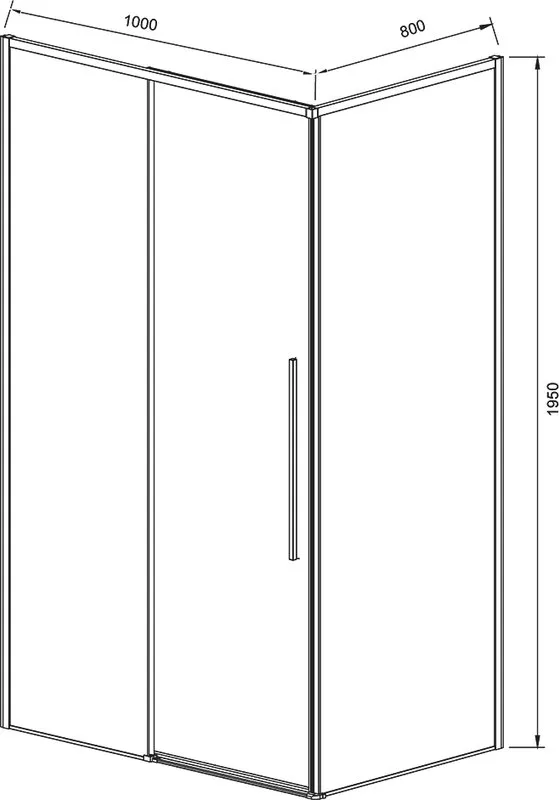 Душевой уголок Vincea Slim-N VSR-4SN8010CL 100х80 см, профиль хром Sancos — официальный сайт