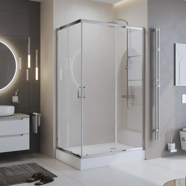 Душевой уголок BelBagno Uno -195 AH 2 120/90 C Cr стекло прозрачное Sancos — Оригинал