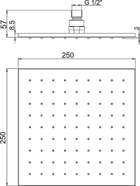 Верхний душ Paini 50PZ759QQ25 Sancos — официальный сайт