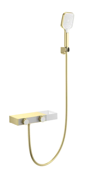 Термостатический смеситель Wonzon & Woghand WW-B2551-BG, для ванны с душем, брашированное золото Sancos — Оригинал
