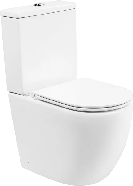 Унитаз-компакт напольный BelBagno Amanda BB051CPR BB870SC с микролифтом, безободковый, глянцевый бел Sancos — Оригинал