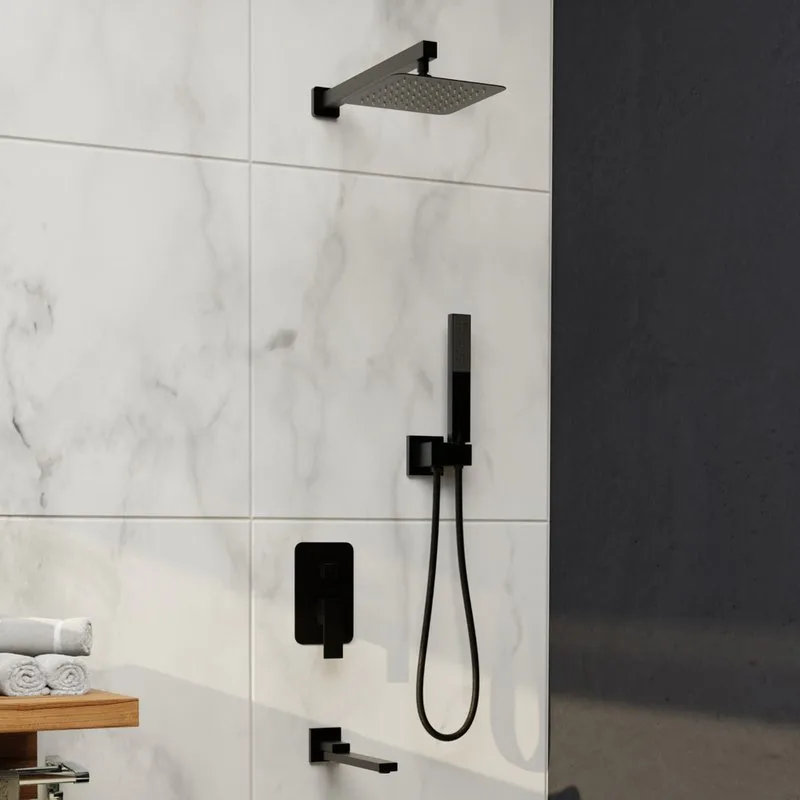 Душевой комплект RGW Shower Panels SP-55B, С ВНУТРЕННЕЙ ЧАСТЬЮ, черный Sancos — официальный сайт