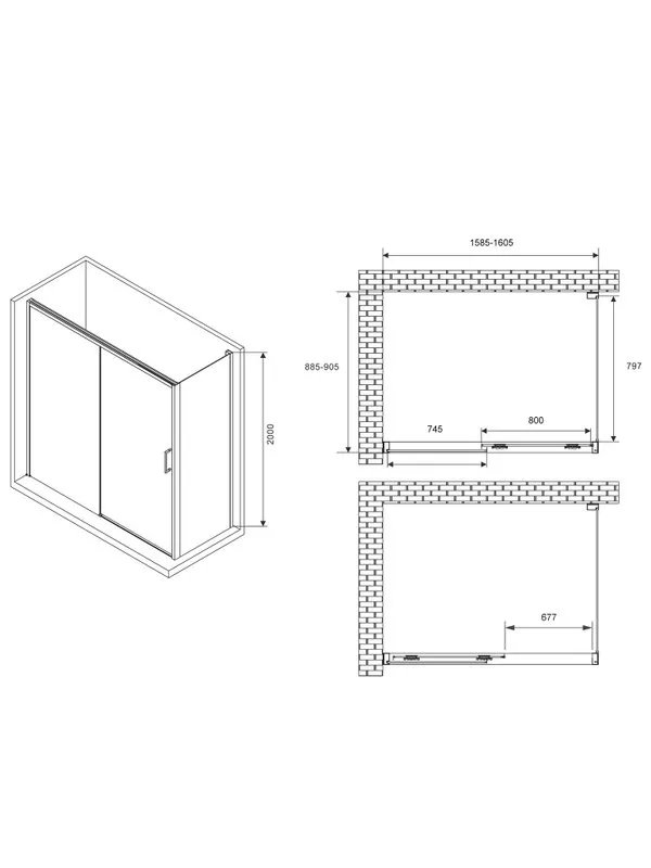 Душевой уголок Abber Komfort AG93160-S92 160х90 см, профиль матовый хром, стекло прозрачное Sancos — официальный сайт