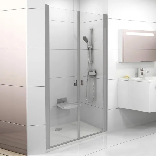 Душевая дверь в нишу Ravak Chrome CSDL2-100 Transparent, профиль сатин Sancos — Оригинал