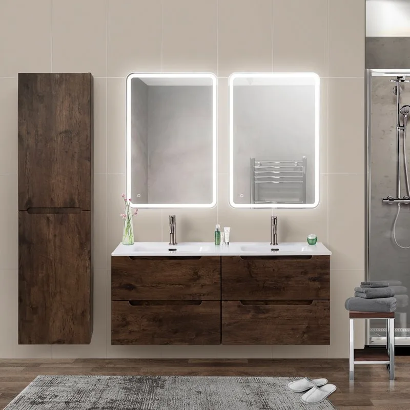 Шкаф-пенал для ванной BelBagno Etna 40 L rovere moro Sancos — официальный сайт