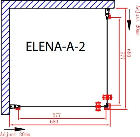 Душевой уголок Cezares Elena A2 70 P Cr Sancos — официальный сайт