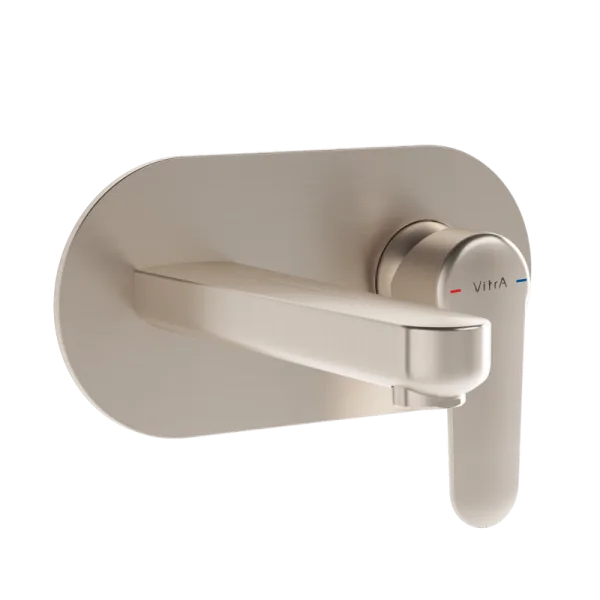 Смеситель для раковины VitrA Root Round A4272134EXP, С ВНУТРЕННЕЙ ЧАСТЬЮ, брашированный никель Sancos — Оригинал
