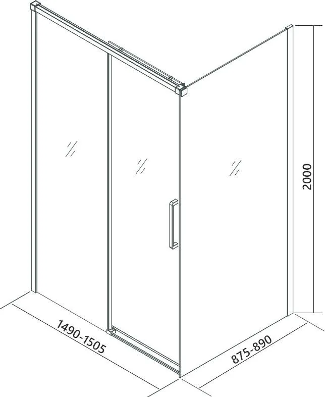 Душевой уголок Veconi Premium Trento PTC-SP-40CH 150x90, профиль хром, стекло прозрачное Sancos — официальный сайт