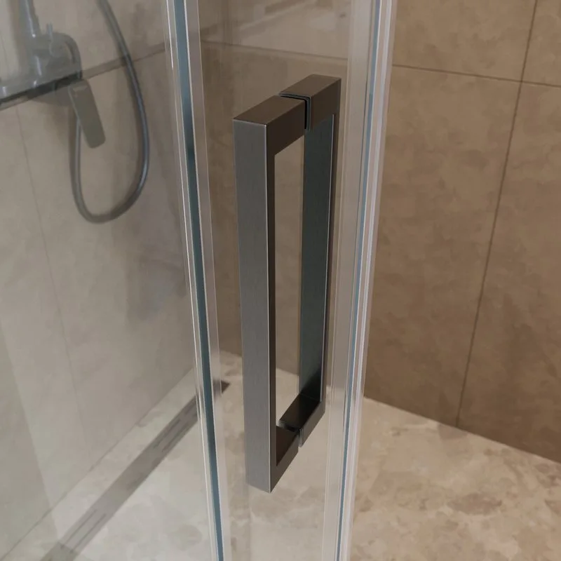 Душевая дверь в нишу BelBagno Soft Close-1 BF-1-140-C-GM профиль оружейная сталь Sancos — официальный сайт