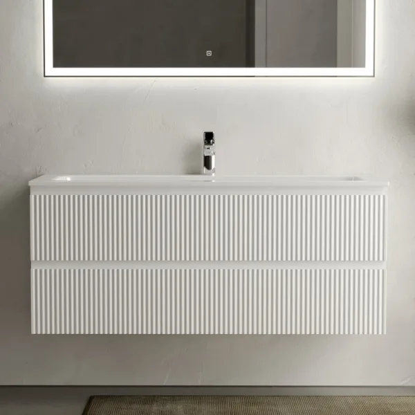 Тумба с раковиной Sancos Snob R 120 см, bianco, раковина CN7017 Sancos — Оригинал