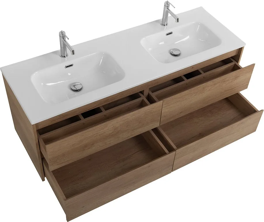 Тумба под раковину без столешницы BelBagno Kraft 140 4 ящика, для двоих, rovere nebrasca nature Sancos — официальный сайт