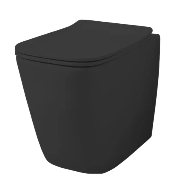 Унитаз приставной напольный ArtCeram A16 Reel ASA001 17 71 с микролифтом, безободковый, матовый черн Sancos — Оригинал