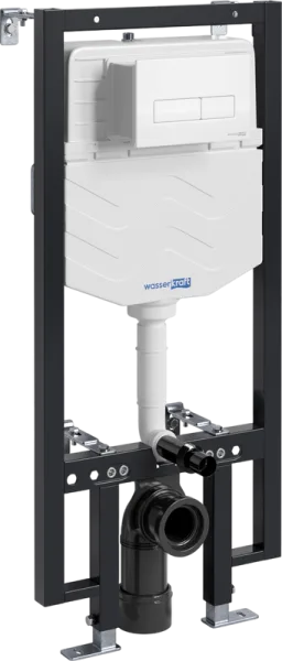 Система инсталляции для унитазов Wasserkraft Vils 56TLT.010.ME.WM03, с кнопкой смыва матовой белой Sancos — Оригинал