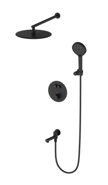 Душевой комплект Wonzon & Woghand WW-88929010-MB, С ВНУТРЕННЕЙ ЧАСТЬЮ, матовый черный Sancos — Оригинал