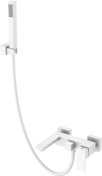 Смеситель для ванны с душем Boheme Qubic 473-MW, matt white Sancos — Оригинал