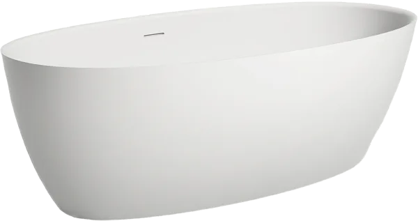 Ванна из искусственного камня Salini Alda 170x80 см, отдельностоящая, матовая белая, овальная, со сл Sancos — Оригинал