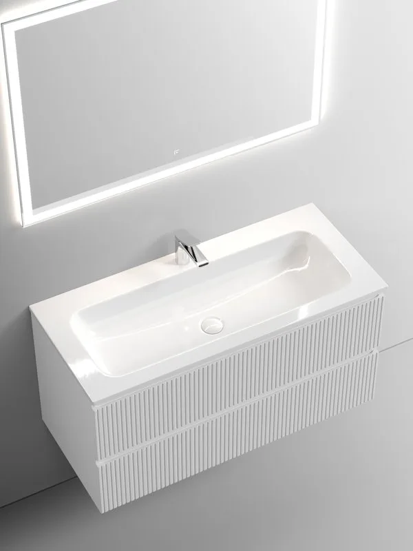 Тумба под раковину Sancos Snob T 100 подвесная Bianco (белый), SNT100W Sancos — официальный сайт