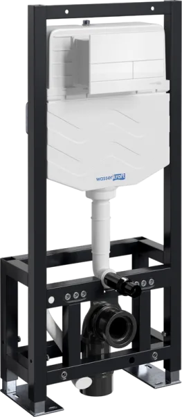 Система инсталляции для унитазов Wasserkraft Dill 61TLT.010.ME.WH04, с кнопкой смыва белой Sancos — Оригинал
