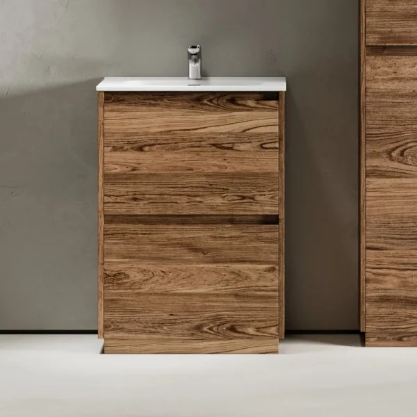 Тумба с раковиной Sancos Libra Floor 60 дуб чарльстон, белая раковина CN7001 Sancos — Оригинал
