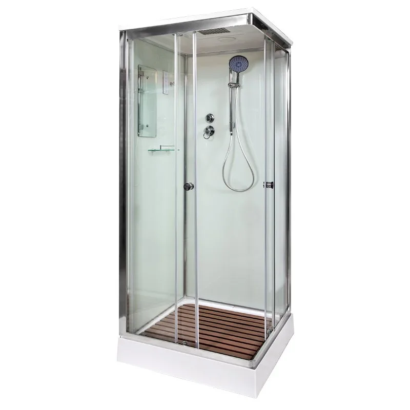 Душевая кабина DTO K401S 100х100, с электрикой, профиль хром, стекло прозрачное Sancos — официальный сайт