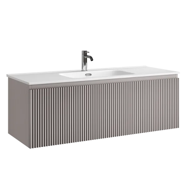 Тумба под раковину Sancos Snob R 1.0 120 подвесная Doha soft (пыльная роза), SNR1.0120SM Sancos — Оригинал