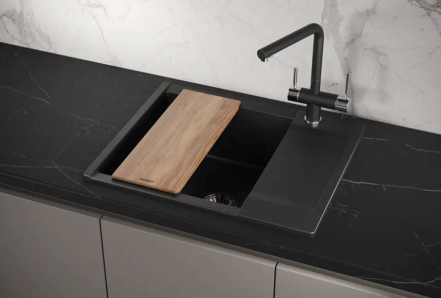 Мойка кухонная Granula Estetica 6202, шварц Sancos — официальный сайт