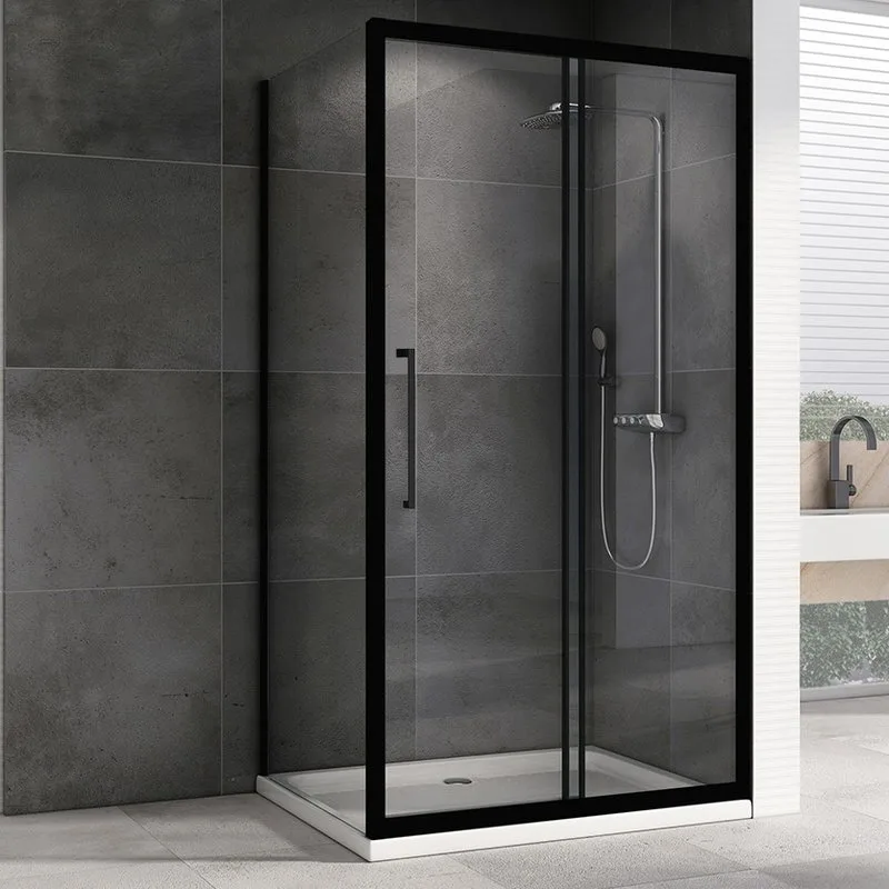 Душевой уголок Abber Schwarzer Diamant AG30140BH-S85B 140х85, профиль черный, стекло прозрачное Sancos — официальный сайт