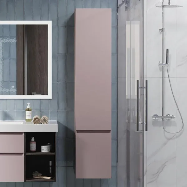 Шкаф-пенал для ванной KERAMA MARAZZI Cubo 165 L мальва матовый Sancos — Оригинал