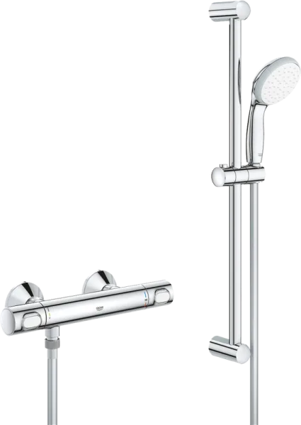 Термостатический смеситель Grohe Precision Flow 34841000 с душевым гарнитуром Sancos — Оригинал