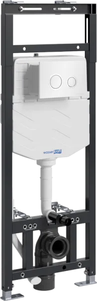 Система инсталляции для унитазов Wasserkraft Alme 15TLT.010.ME.WH01, с кнопкой смыва белой Sancos — Оригинал
