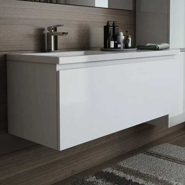 Тумба под раковину без столешницы Эстет Dallas Luxe 110 подвесная, 1 ящик, L Sancos — Оригинал