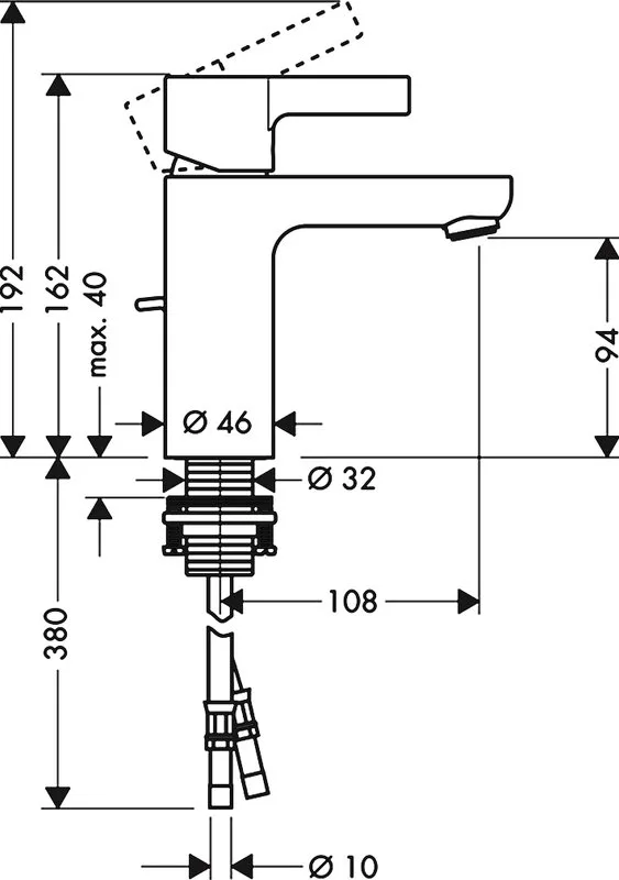 Смеситель для раковины Hansgrohe Metris S 31060000 Sancos — официальный сайт