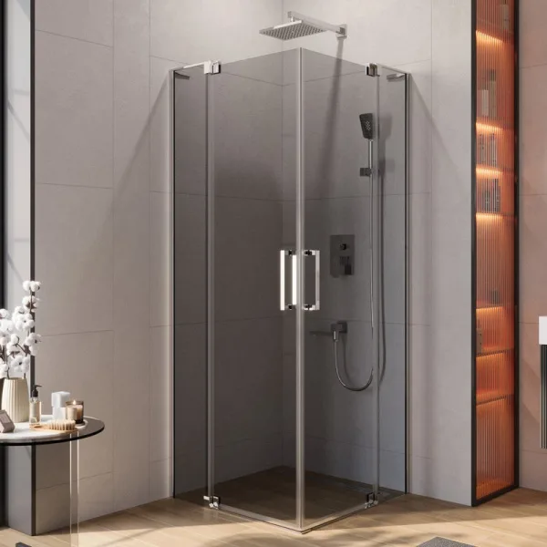 Душевой уголок Cezares Slider AH 2 70/80-80/90 Grigio Cr профиль хром, стекло серое Sancos — Оригинал
