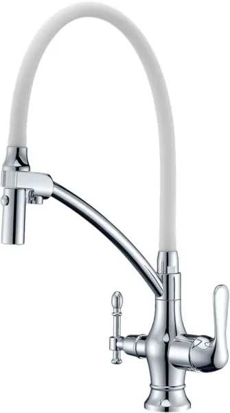 Смеситель для кухни Zorg Sanitary ZR 347-8 YF с гибким изливом Sancos — Оригинал