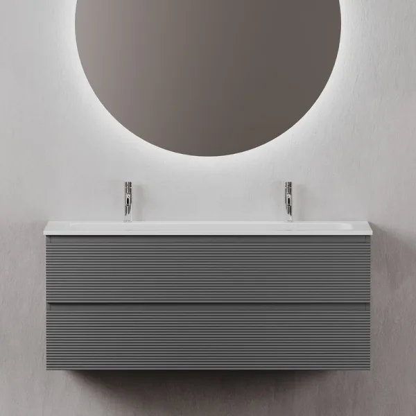 Тумба с раковиной Sancos Folk 120 на двоих, grey soft Sancos — Оригинал