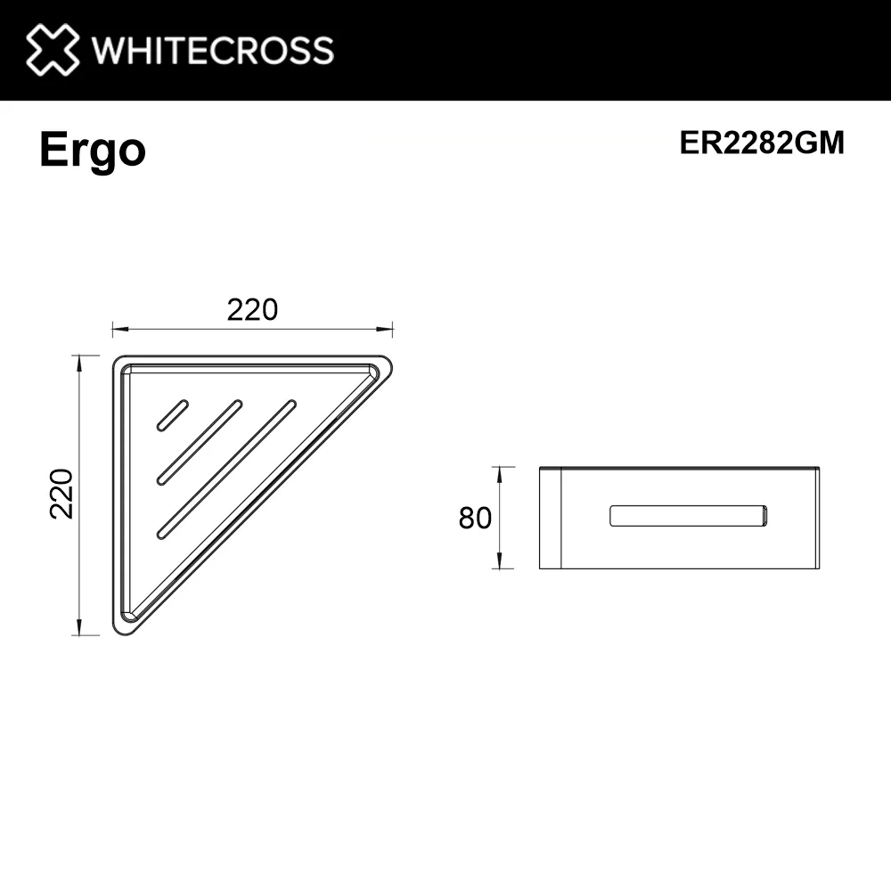 Полка WHITECROSS Ergo ER2282GM, оружейная сталь Sancos — официальный сайт